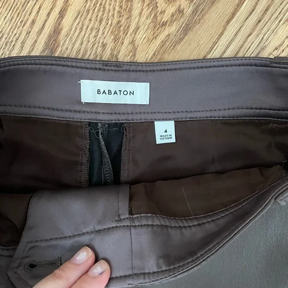 Babaton (Aritzia) faux leather Program Pants - Picture 5 of 6